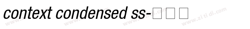 context condensed ss字体转换